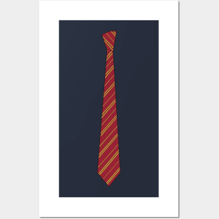 Red and yellow striped tie Posters and Art